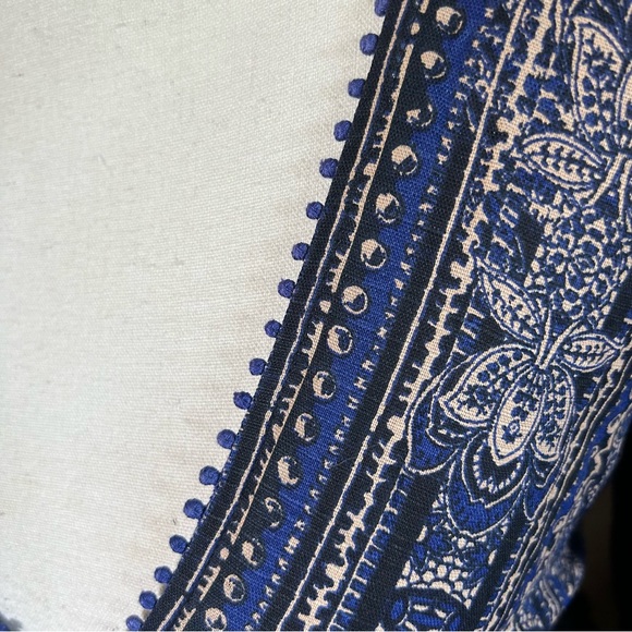 Free People My Love Mini Dress Navy Long Sleeve Boho Cottagecore Bohemian NWT XS - Picture 6 of 12